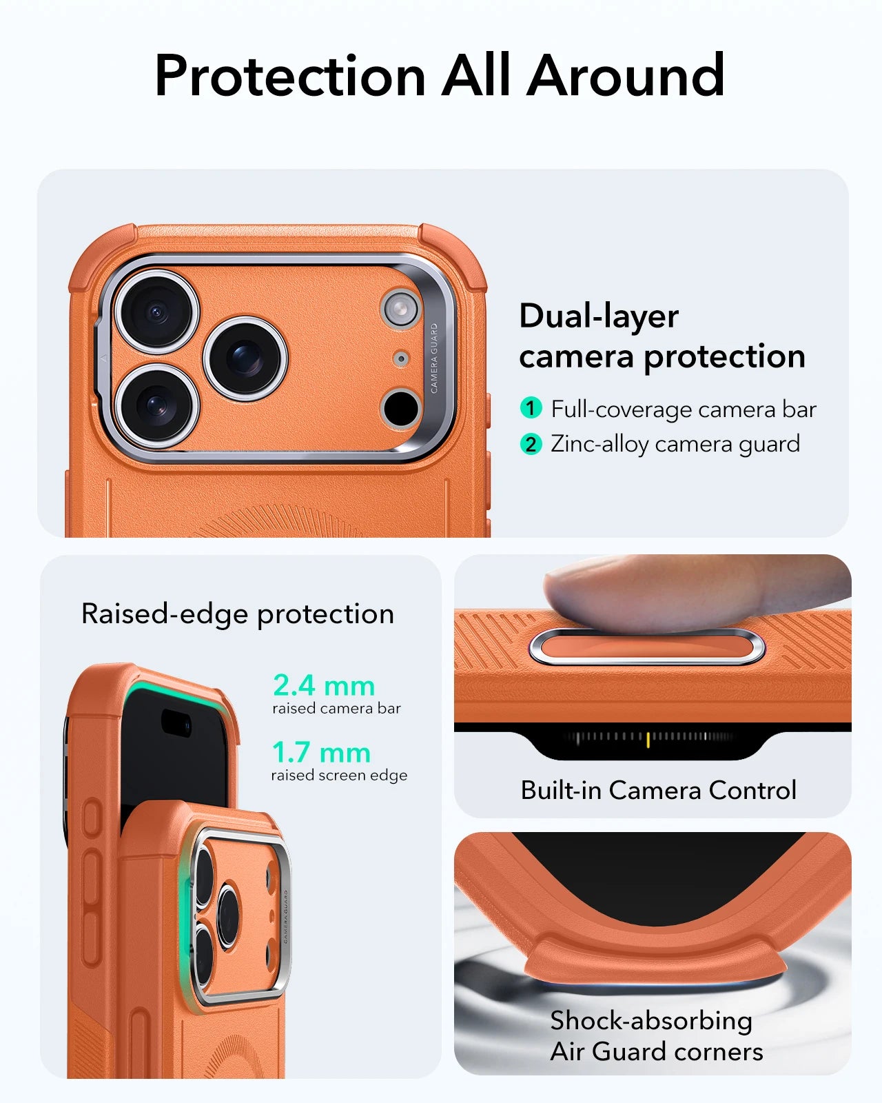 Phone Cover Military-Grade Case with Stash Stand for iPhone 17