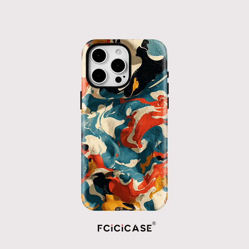 MagSafe Matte iPhone Case – Artistic Painting Design