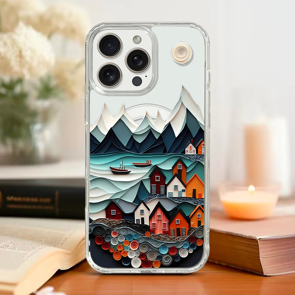 Magnetic Transparent iPhone Case – Japanese Landscape