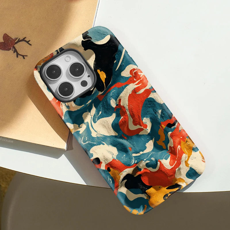 MagSafe Matte iPhone Case – Artistic Painting Design