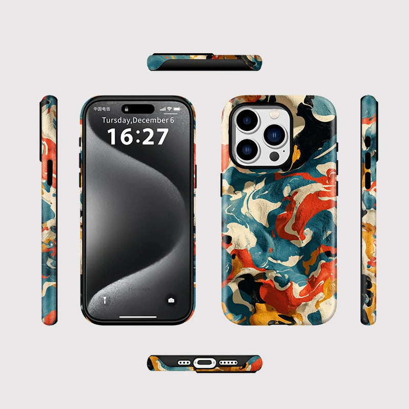 MagSafe Matte iPhone Case – Artistic Painting Design