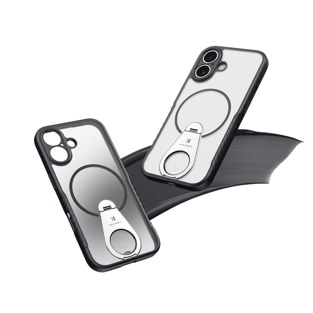 iPhone 17/16/15 Pro Magnetic Case with 360° Rotating Stand Shockproof Case