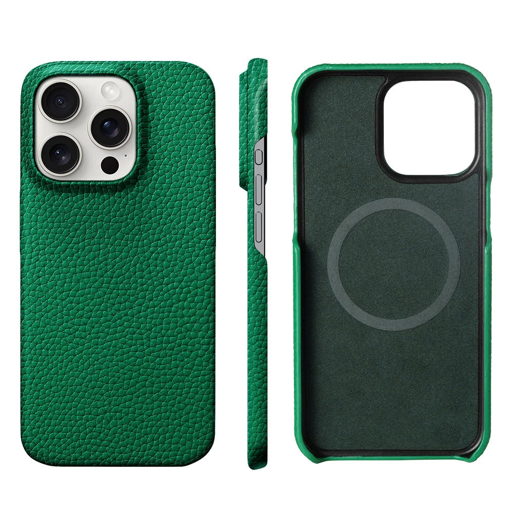 MagSafe Genuine Leather Case for iPhone 17/16/15 Pro Max & Air