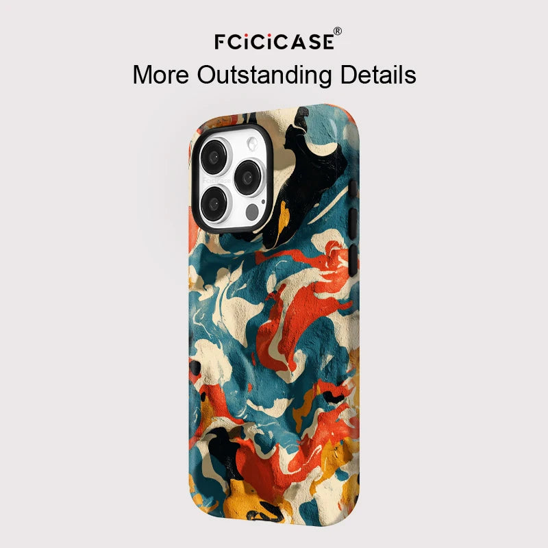 MagSafe Matte iPhone Case – Artistic Painting Design