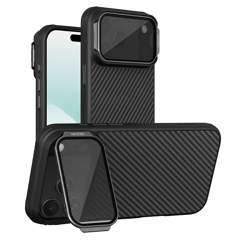 Protective Carbon Fiber iPhone 17 Pro Max Case – Camera Lens Guard