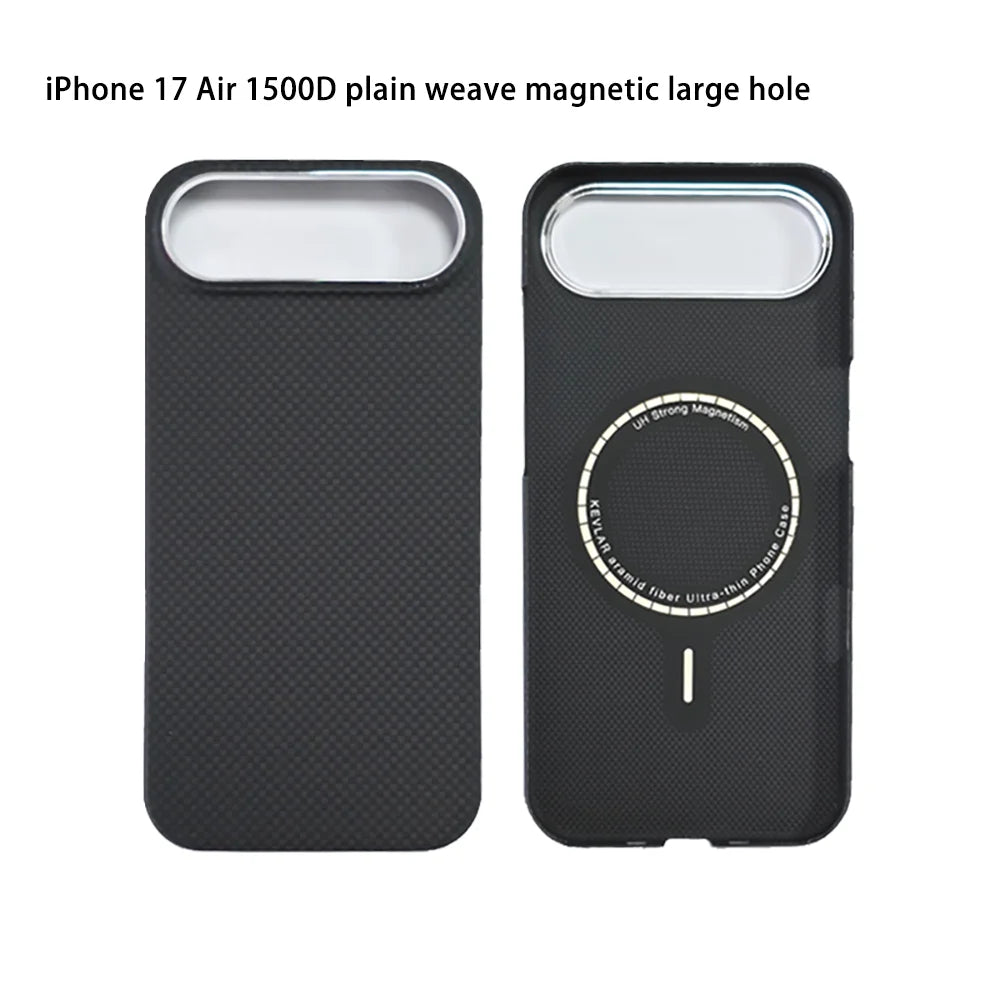 Kevlar Aramid Fiber MagSafe Case for iPhone 17/17 Air/17 Pro Max — Ultra-Thin Shockproof