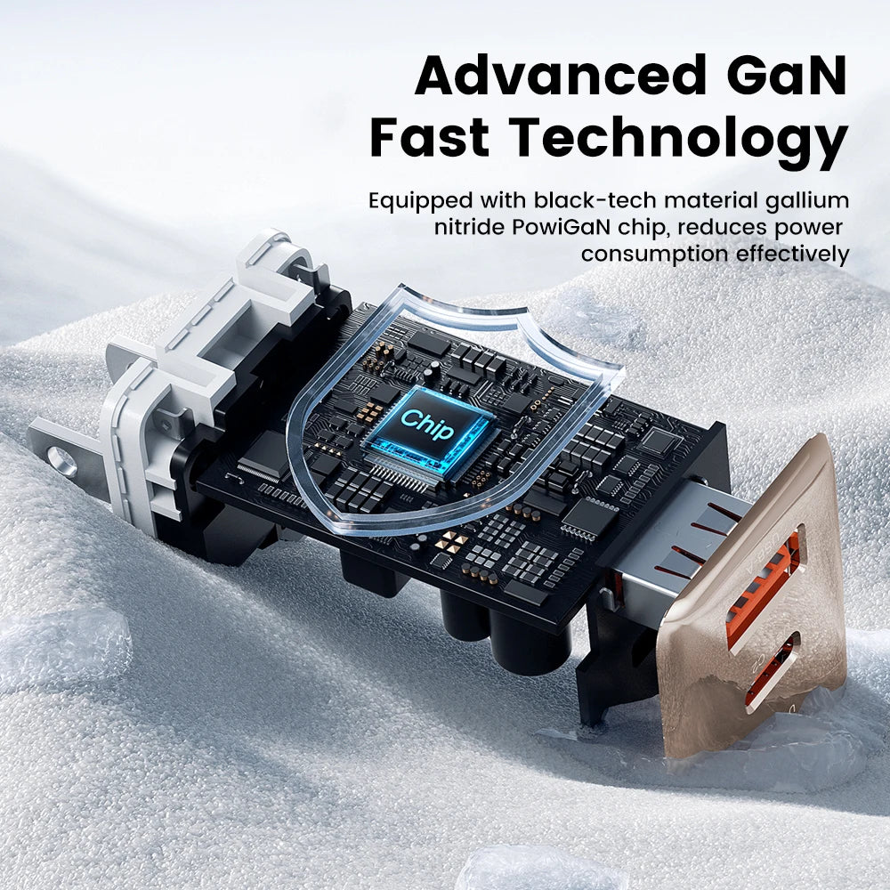Toocki 67W GaN USB Type C Charger QC 4.0 PD 3.0 Quick Charge For iPhone 16 ProMax Samsung S24 Foldable Pin US Plug Phone Charger