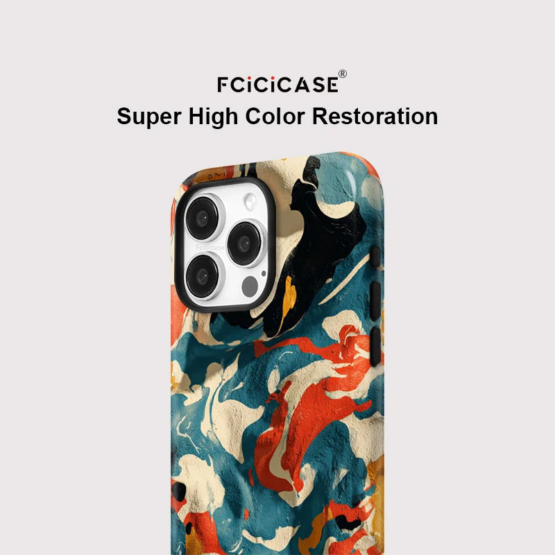 MagSafe Matte iPhone Case – Artistic Painting Design
