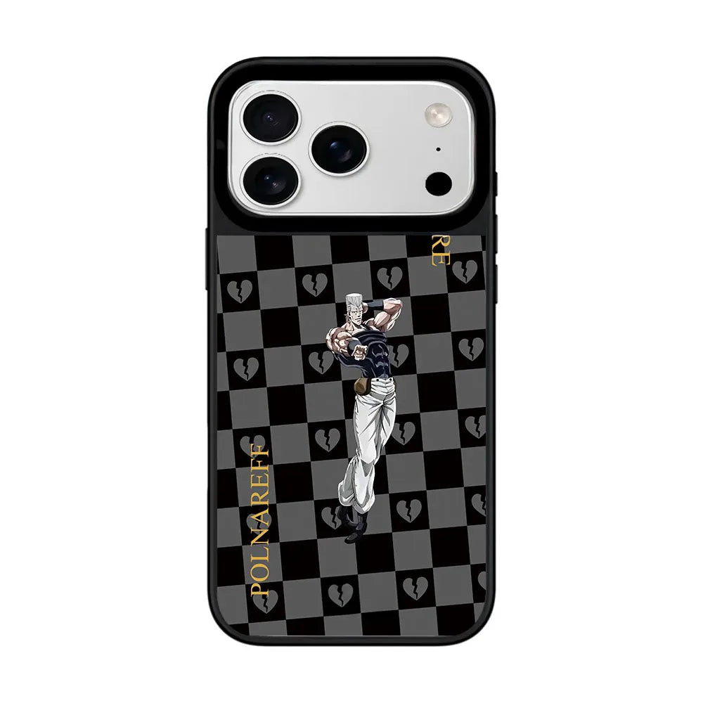 Anime Plaid Mirror iPhone Case – Magnetic Protective Cover