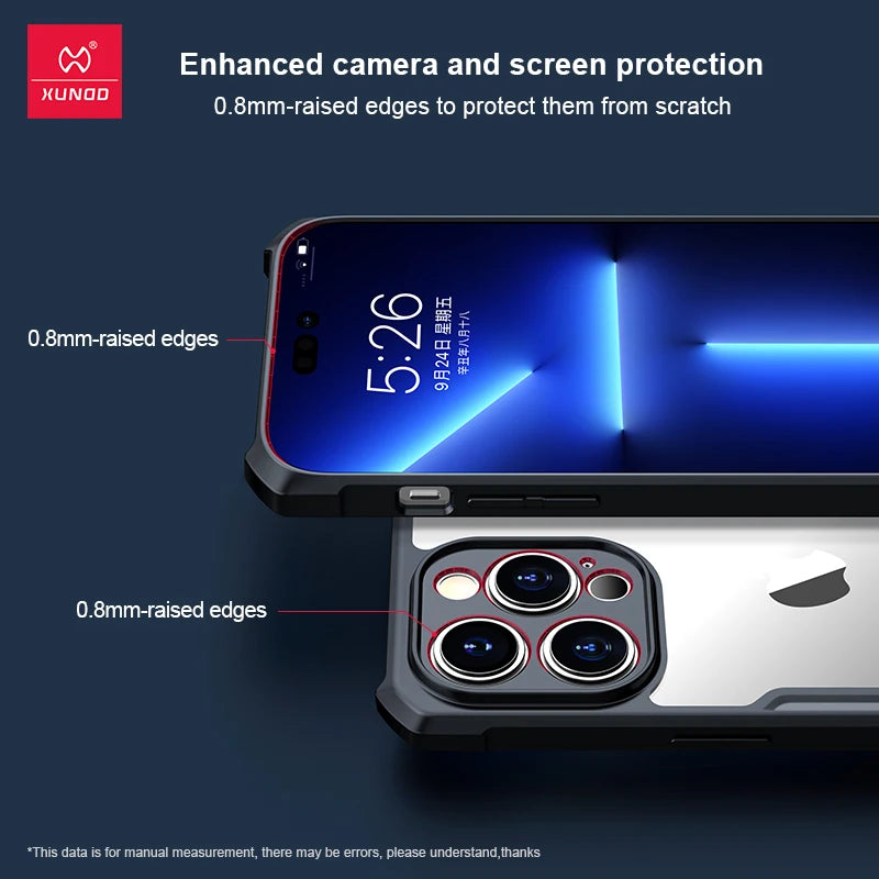 Xundd Magnetic Shockproof Transparent Case for iPhone 17/17 Pro/17 Pro Max