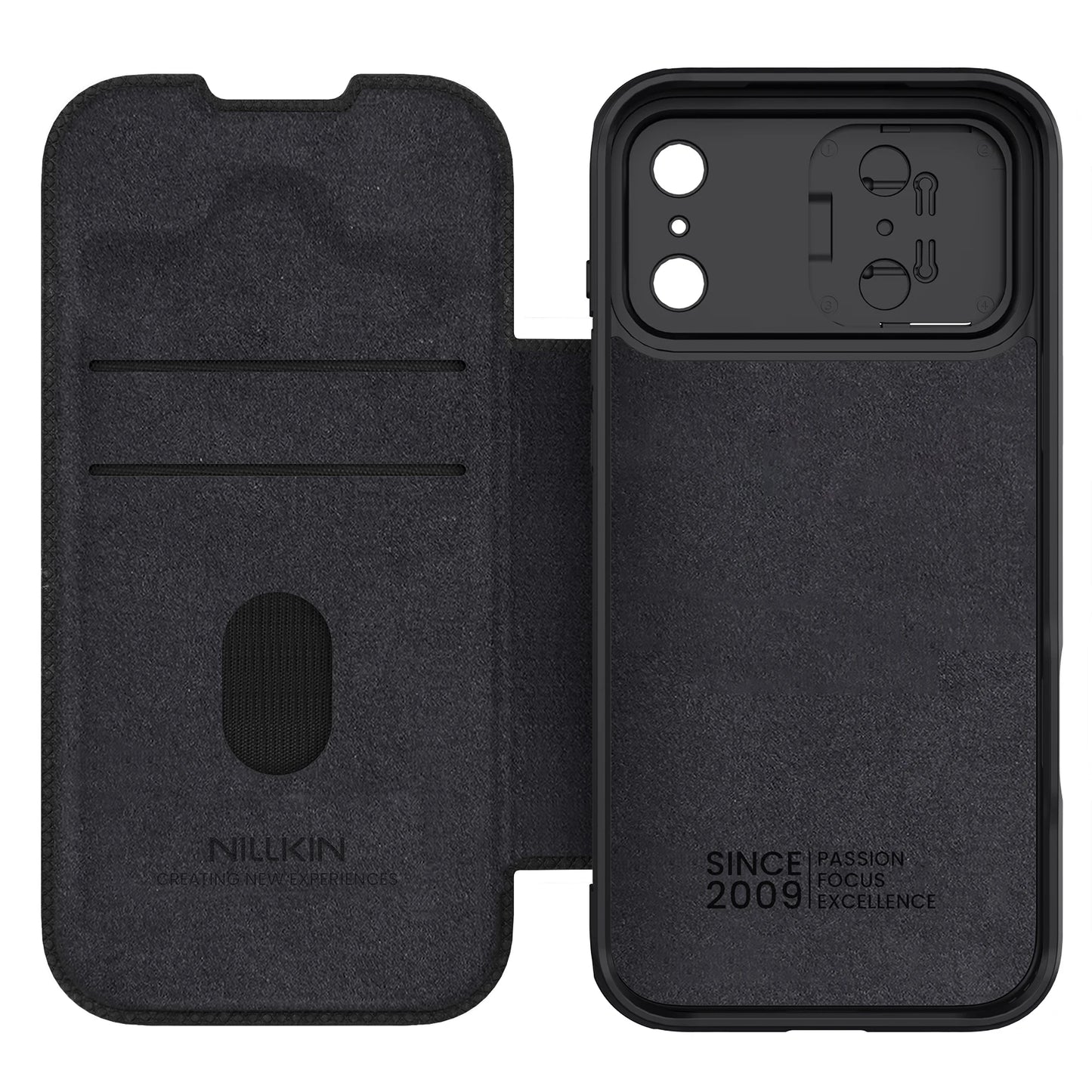 Nillkin Leather Flip Case with Camera Cover & Card Slot for iPhone 17/17 Pro/17 Pro Max/17 Air