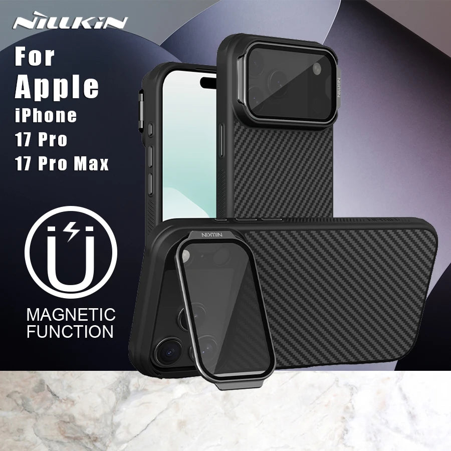 Protective Carbon Fiber iPhone 17 Pro Max Case – Camera Lens Guard