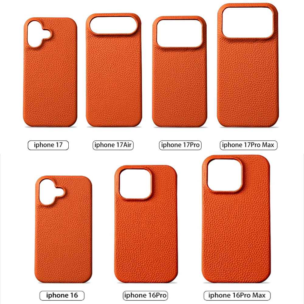 MagSafe Genuine Leather Case for iPhone 17/16/15 Pro Max & Air