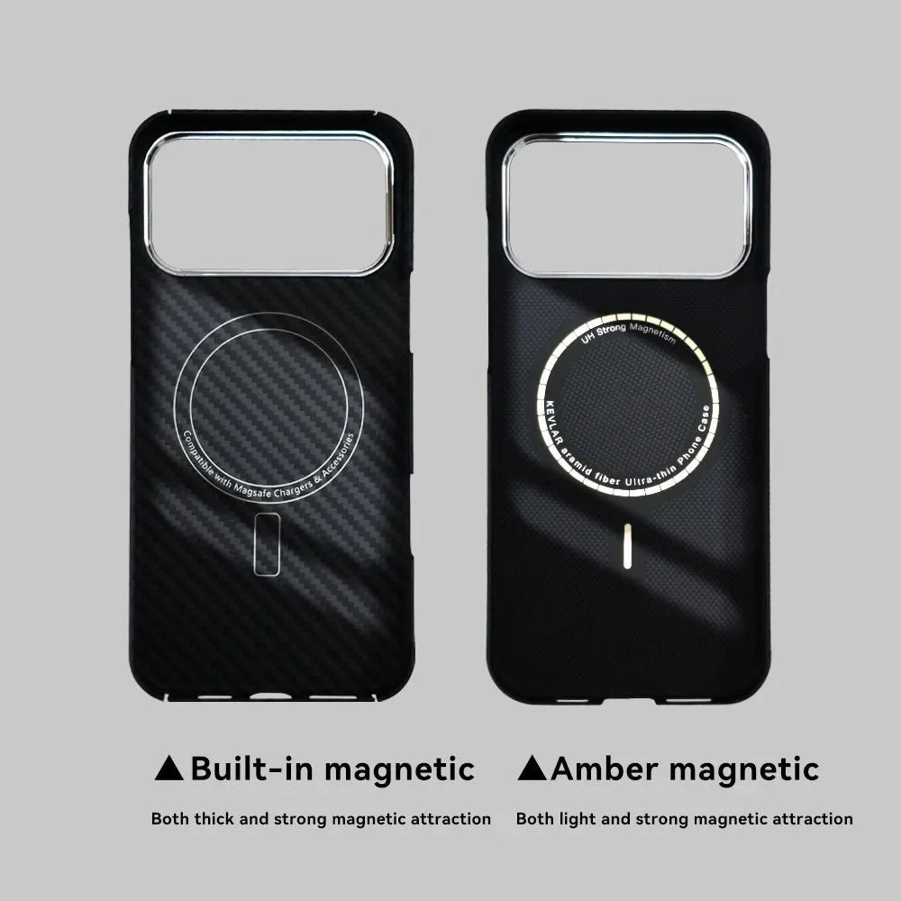 Kevlar Aramid Fiber MagSafe Case for iPhone 17/17 Air/17 Pro Max — Ultra-Thin Shockproof