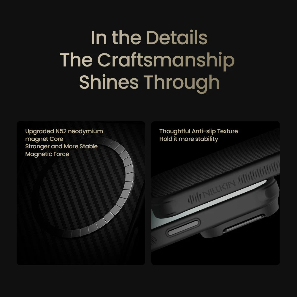 Protective Carbon Fiber iPhone 17 Pro Max Case – Camera Lens Guard