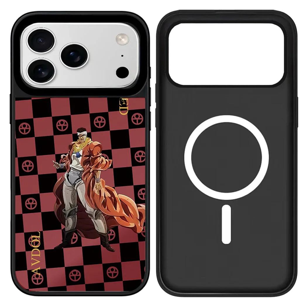 Anime Plaid Mirror iPhone Case – Magnetic Protective Cover