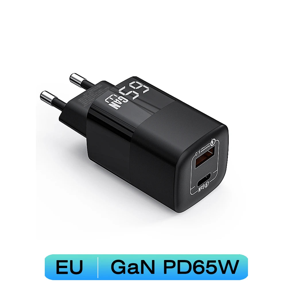 UGOURD 65W Fast Charger Power Adapter With USB A and Type C Quick Charge For iPad MacBook Air Laptop iPhone
