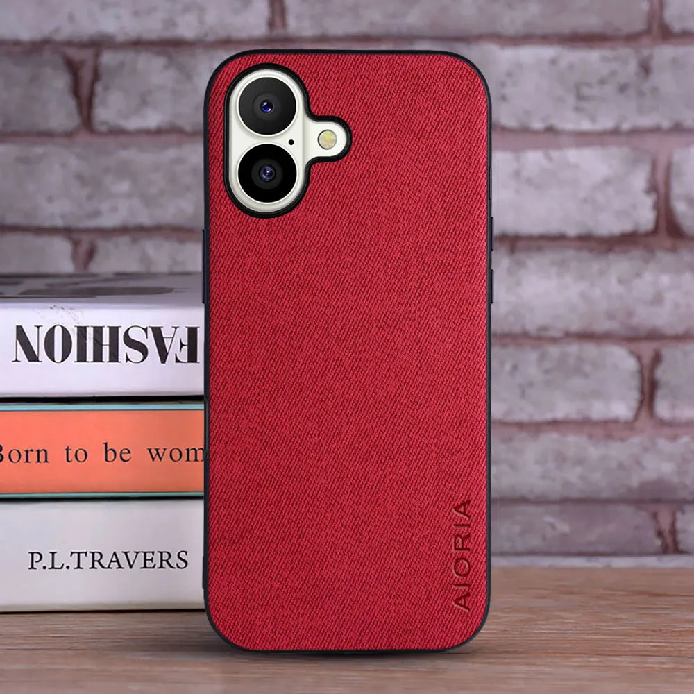 Textile & Leather iPhone 17 Pro Max Cover – Luxury Style