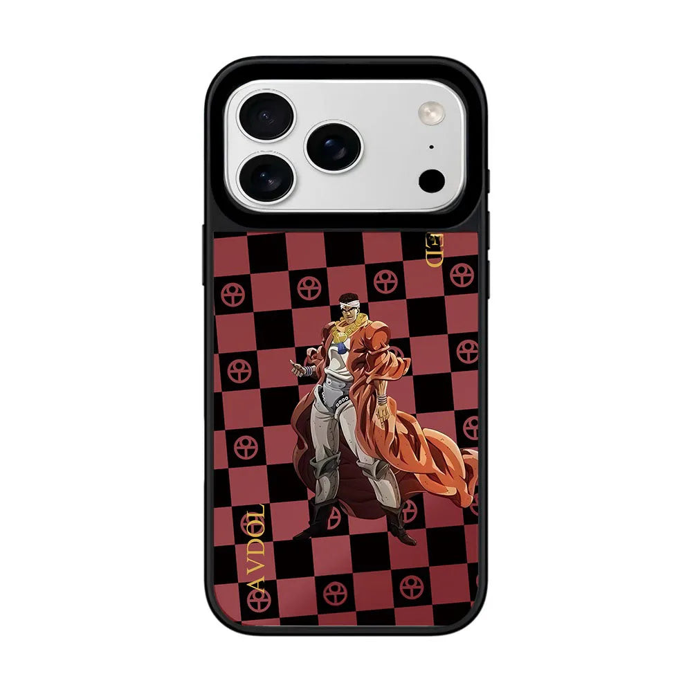 Anime Plaid Mirror iPhone Case – Magnetic Protective Cover