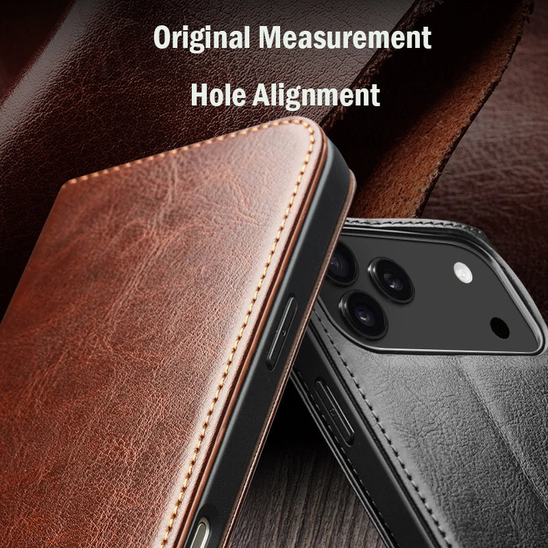 QIALINO Leather Wallet Case for iPhone 17 Pro Max