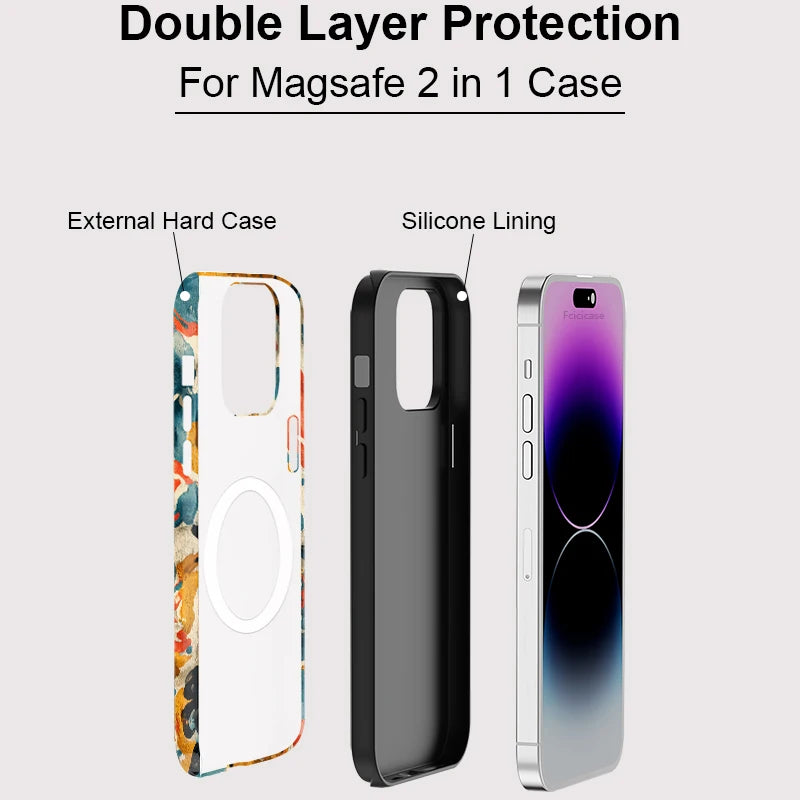 MagSafe Matte iPhone Case – Artistic Painting Design