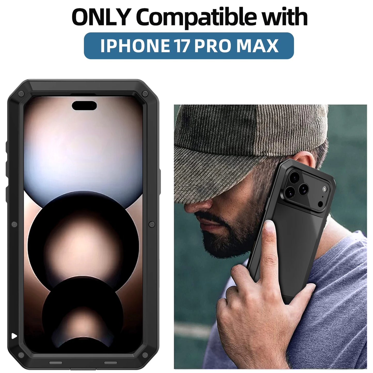 Metal Armor iPhone 17 Pro Max Case – Heavy Duty & Waterproof