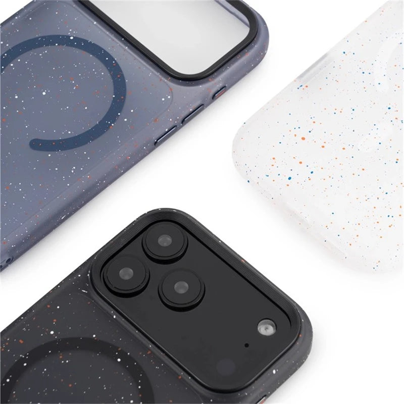 Shockproof MagSafe iPhone Case – Art Ink Dots Pattern