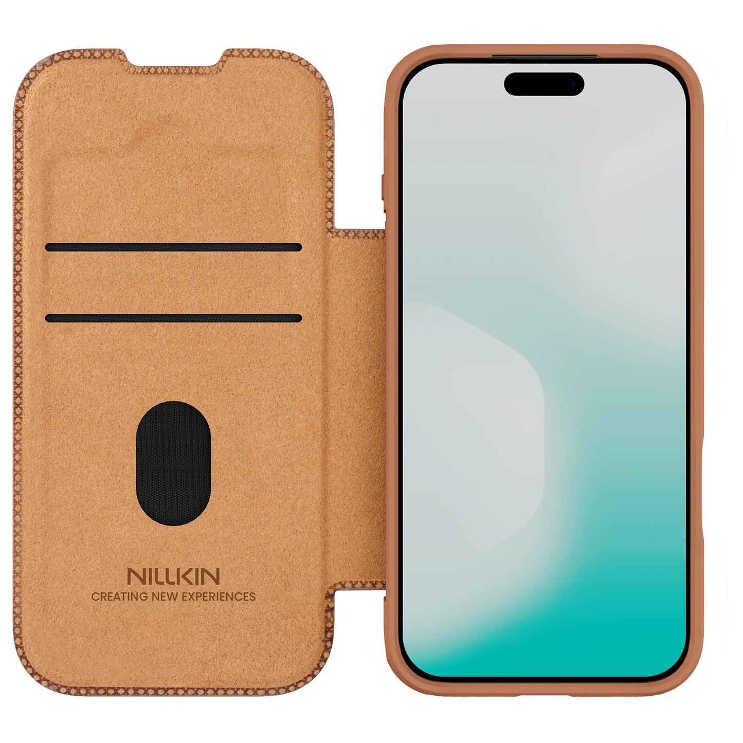 Nillkin Leather Flip Case with Camera Cover & Card Slot for iPhone 17/17 Pro/17 Pro Max/17 Air