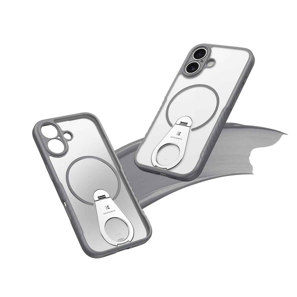 iPhone 17/16/15 Pro Magnetic Case with 360° Rotating Stand Shockproof Case