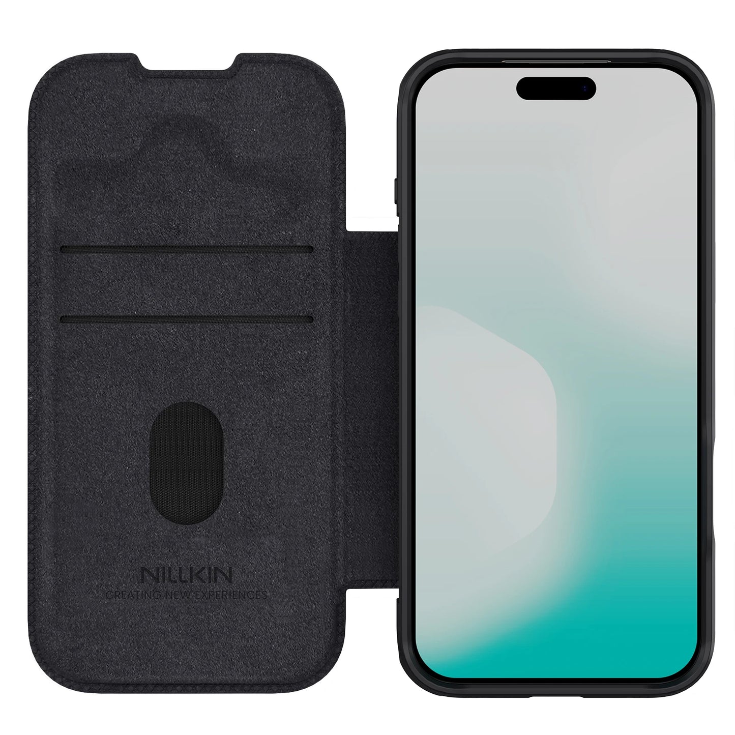 Nillkin Leather Flip Case with Camera Cover & Card Slot for iPhone 17/17 Pro/17 Pro Max/17 Air