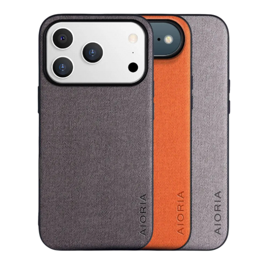 Textile & Leather iPhone 17 Pro Max Cover – Luxury Style