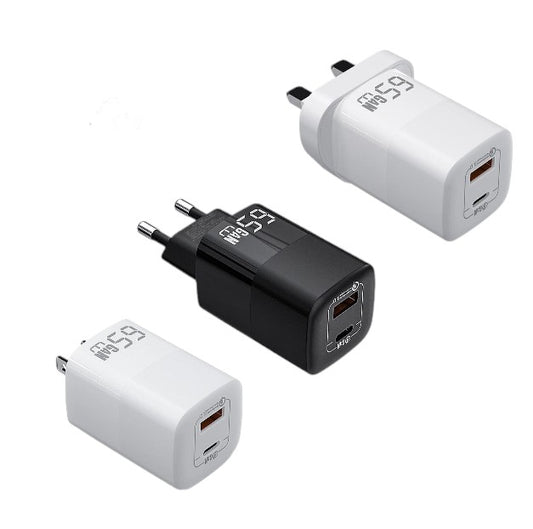 UGOURD 65W Fast Charger Power Adapter With USB A and Type C Quick Charge  For iPad MacBook Air Laptop iPhone