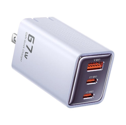 Toocki 67W GaN USB Type C Charger QC 4.0 PD 3.0 Quick Charge For iPhone 16 ProMax Samsung S24 Foldable Pin US Plug Phone Charger