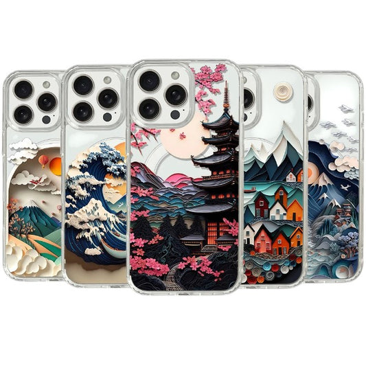 Magnetic Transparent iPhone Case – Japanese Landscape
