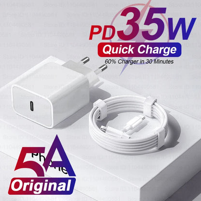 iPhone Fast Charger 35W – Quick Charge Adapter & Cable