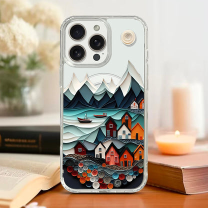 Magnetic Transparent iPhone Case – Japanese Landscape