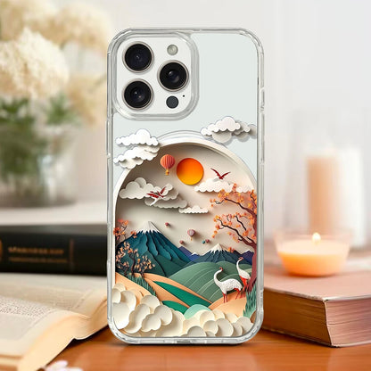 Magnetic Transparent iPhone Case – Japanese Landscape