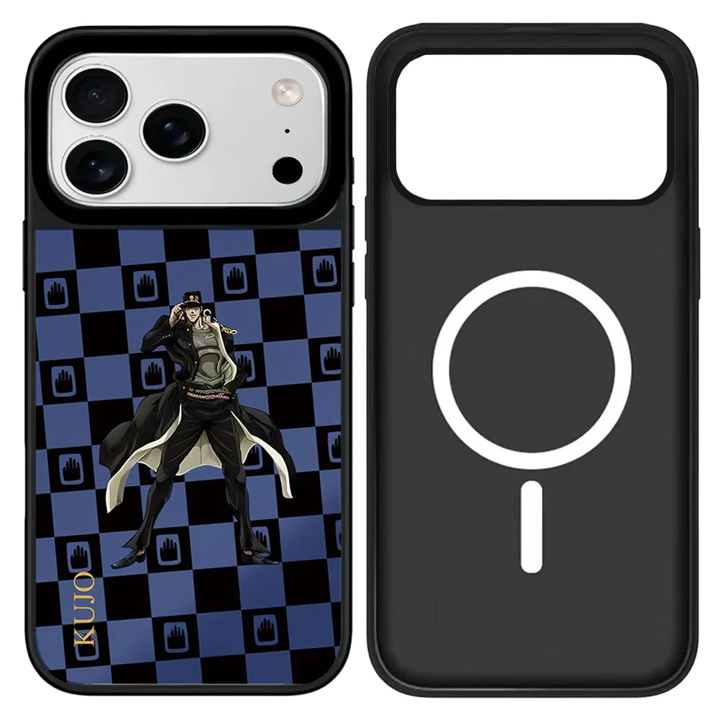 Anime Plaid Mirror iPhone Case – Magnetic Protective Cover