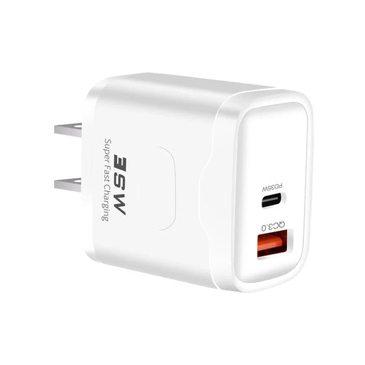 35W USB C Fast Charger EU US Plug QC3.0 PD Wall Adapter For iPhone Xiaomi Samsung Travel Mobile Phone USB Charger