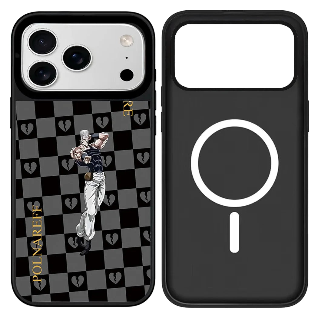 Anime Plaid Mirror iPhone Case – Magnetic Protective Cover