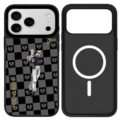 Anime Plaid Mirror iPhone Case – Magnetic Protective Cover