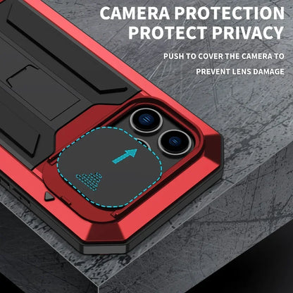 Rugged Metal iPhone Case – Heavy Duty with Lens & Screen Cover