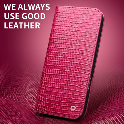 QIALINO Leather Wallet Case for iPhone 17 Pro Max – Pink