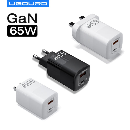 UGOURD 65W Fast Charger Power Adapter With USB A and Type C Quick Charge  For iPad MacBook Air Laptop iPhone