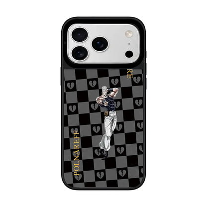 Anime Plaid Mirror iPhone Case – Magnetic Protective Cover