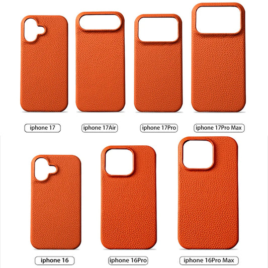 MagSafe Genuine Leather Case for iPhone 17/16/15 Pro Max & Air