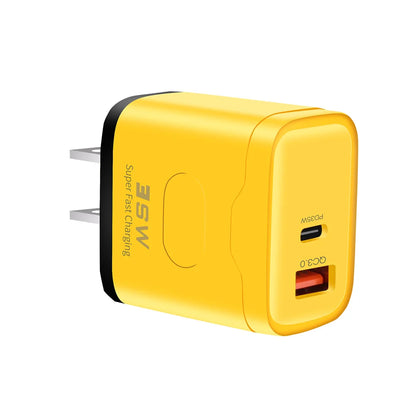 35W USB C Fast Charger EU US Plug QC3.0 PD Wall Adapter For iPhone Xiaomi Samsung Travel Mobile Phone USB Charger