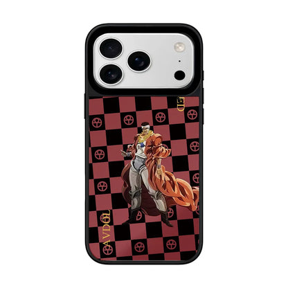 Anime Plaid Mirror iPhone Case – Magnetic Protective Cover