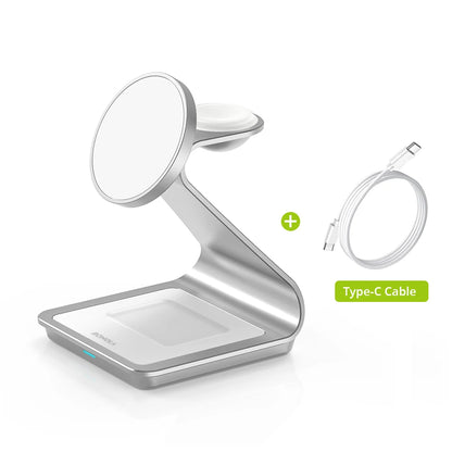Bonola Magnetic 3 in 1 Wireless Charger for iPhone 16/15/13/14 Pro/12 30W Wireless Charging Station for Apple Watch/AirPods Pro