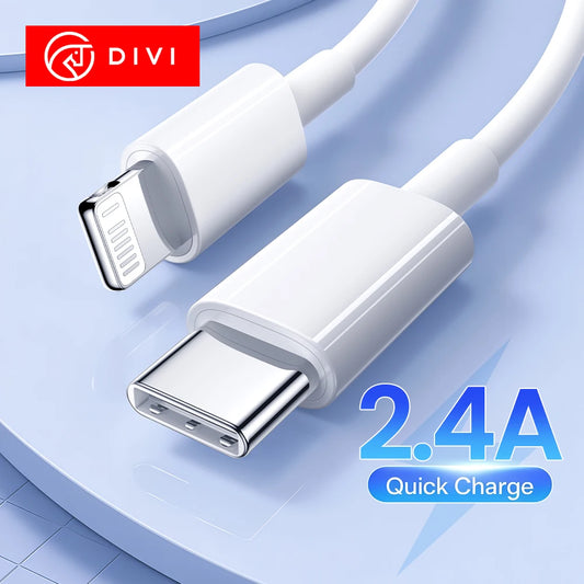 DIVI 30W Type-C to Lightning Super Cable QC Fast Charing Line For iPhone 14 13 12 11 pro max Apple Quick Charge Cables Data Cord